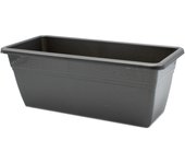CABLEPELADO Jardinera plástico, Jardinera para balcón, Macetero Rectangular, Maceta Rectangular, Apto balcón, jardín, Patio, Interior o Exterior (Negra, 40 cm)