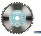 Disco de sierra ingletadora para madera con insertos de metal duro ø250 x 3,2 x 30 mm, 60 dientes