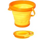 Cubo de playa para niños al aire libre, cubo plegable grueso, cubo para juguetes de playa, cubo plegable de almacenamiento portátil para viajes