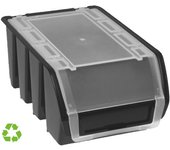 Gaveta sostenible con tapa 0,9 litros 16x11,5x7,5 cm negro archivo 2000 cp14900316c ne