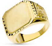 Inmaculada Romero Sello Oro 18k Hombre Macizo Detalles Tallados Ancho 20mm