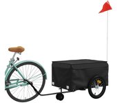 vidaXL Remolque para Bicicleta Carrito de Carga para Bici Hierro 45 kg Color Negro,  Amarillo,  Azul y mas