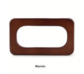 2PCS solid wood spliced square handles, oak woven handbag handles, beach bag solid wood rectangular handles