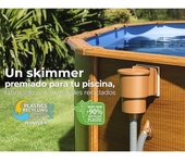 SKIMMER + VÁLVULA DE IMPULSIÓN - COLOR MARRÓN  27 x 22 x 35 cm ref. AR100W - GRE