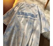 Tie-dye Embroidery Letter Short Sleeve Top Korean Popular Trendy Female T-shirt Summer New 2024 Fashion Y2K Tops