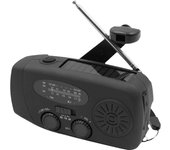 2000mAh Hand Crank Emergency Weather Radio with LED Flashlight AM FM NOAA Solar Radio Power Bank Charger for Emergency Camping