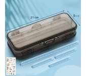 Kawaii Transparent Pencil Case Double Layer Multifunction Kids Pen Stationery Box Office School Large Capacity Storage Organizer