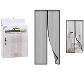 BIT Tela Mosquitera Magnetica para Puerta Corredera, 100x210cm, Color negra, Cortina con Iman Repelente Mosquitos para de Sala de Estar la Puerta del Balcón Puerta Corredera de Patio