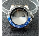 High-quality Silvery Black Case have inner ring 40.5mm watch men's case FIT NH34 NH35 NH36 movement Automtaic Watch Box