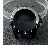 High-quality Silvery Black Case have inner ring 40.5mm watch men's case FIT NH34 NH35 NH36 movement Automtaic Watch Box
