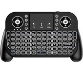 V8 2.4G Mini Wireless Keyboard 7 Color Backlit Spanish Portuguese Bluetooth Air Mouse Remote Control Touchpad for Android TV Box