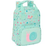 MOCHILA INFANTIL CON ASAS FACIL LIMPIEZA SAFTA PREESCOLAR "CARACOL"
