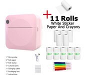 Mini impresora portátil para teléfono móvil IOS y Android, impresión sin dint, BT, Photo Térmica, Gift, Notas de estudio,