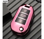 TPU Car Flip Key Case Cover Shell For Peugeot 208 308 408 508 2008 3008 4008 5008 For Citroen C3 C4 CACTUS C6 C8 Accessories