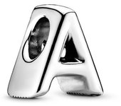 New Silver Simplified 26 English Letters Combined Freely Beaded for Original Pandora DIY Charms Bracelet Keychain Jewelry Gift
