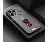Marvel Anime Spiderman For Apple iPhone 14 13 12 11 XS Mini Pro Max 8 7 6S 6 XR X Plus Frosted Translucent Phone Case