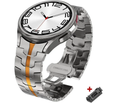 Luxury Stianless Steel Band for Samsung Galaxy Watch 6 4 5 pro 40 44mm classic 42 46mm 43 47mm Curved End Bracelet No Gaps Band
