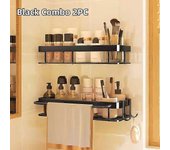 Accesorios de baño Rack de almacenamiento de espacio de aluminio herradora de fregadero Esponja trapo Organizador autoadhesivo accesorio de baño estante cosmético