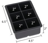 1 or 2 pcs Ice Cube Trays Silicone Sphere Whiskey Ice Ball Maker with Lids Large Square Ice Cube Molds for Cocktails Bourbon