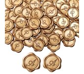 25pcs Initial Alphabet Adhesive Wax Seal Stickers, Letter (A B D F G H J K L M N P R U V ) Wax Seal Stamp Stickers Envelope Seal