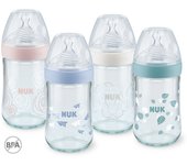 NUK NATURE SENSE BIBERON CRISTAL TM 0-6 M SILICONA 240 ML
