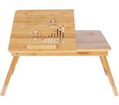 SONGMICS Laptop Mesa para portátil para Cama lapdesks Pulgadas Altura Regulable Plegable 55 x 35 x 29 cm