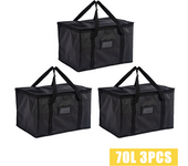 70L Insulated Thermal Cooler Bag Insulation To Keep Cold Large Capacity Portable Lunch Bag Zip Picnic Camping Tin Foil Food Bag