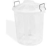JARDIN202 - Cubo Basura de plástico con Tapadera | Cubo almacenaje y reciclar