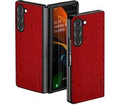 Luxury PU leather Case for Samsung Galaxy Z Fold5 Fold4 Fold3 5G Business solid color design phone cover Soft TPU&Hard PC