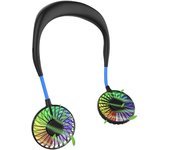 WOWGO Ventilador Cuello, Mini Ventilador USB de Manos Libres BNF02W ,NEGRO  (NUEVO NO PRECINTADO)