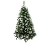 Árbol de Navidad Artificial Extra Relleno punta Nevada, Arbol de Navidad Frondoso Abeto de Doble Hojas Combinadas, Arbol para Solsticio de Yule con Hoja Blanca en la Punta, 150-240cm Arboles con Soporte Metálico.