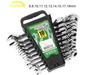 Ratchet Wrench of Keys Spanner Set Hand Tool 72-Tooth Ratcheting Flexible Head Mirror Finish for Car Repair Tools