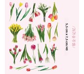 40pcs plant collection Green Leaf Decorative PET Stickers Scrapbooking Label Diary Stationery Album Phone Cup Journal Planner