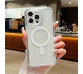 For iPhone 15 Pro Magsafe Case Airbag Anti-knock 3 in 1 Heavy Duty Magnetic Charging Cover for iPhone 15 14 Pro Max Plus Coque