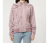 WAR WOLF Chaqueta de Cuadros con Capucha Desmontable para Mujer