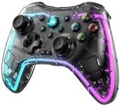Controlador de juego Bluetooth, Joystick inalámbrico, giroscopio de 6 ejes, controlador inalámbrico RGB para IOS, Android, PC, PS3, PS4 oo4