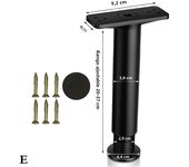 Telescopic Adjustable Bed Beam Support Foot Reinforced Plastic Furniture Leg Sofa Leg Bed Bottom Load Bearing Bracket