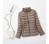 Plus Size Light Down Jacket Women Inner Cloth Autumn Winter Slim Short Stand Collar Warm White Duck Down Coat Women Outerwear