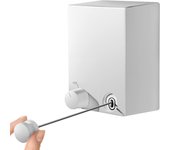 Tidedero retráctiles de 4m retráctiles de secado de ropa con Cuerda de Maple inoidal trenzada ajustable de Maple Pulido, estante de secado de ropa interior extensible para Hotel, baño, Balcón (Blanco)