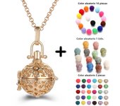Mexico Chime Angel Wings Caller Locket Necklace Vintage Pregnant Woman Tree Of Life Necklace Aromatherapy Oil Diffuser Jewelry