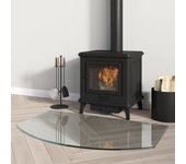 vidaXL Placa de vidrio para chimenea 80x50 cm