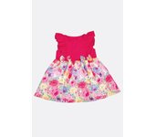 E inserciones en organza con motivos florales