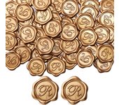 25pcs Initial Alphabet Adhesive Wax Seal Stickers, Letter (A B D F G H J K L M N P R U V ) Wax Seal Stamp Stickers Envelope Seal