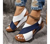 Women's Sandals Summer 2024 Wedge Heels Shoes Women Heeled Sandals Mix Color Summer Shoes Female Footwear Wedges Sandalias Mujer