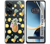Funda Silicona Transparente para Oneplus Nord CE 3 Lite 5G diseño Piña Dibujos