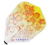 Plumas Target Darts Pro 100 Kitten Vision NO6 Flores Fondo Amarillo  117460Marca,Target,Geometria,Shape,Color,Amarillo,Micrones,100Dardos,Plumas,Plumas Target