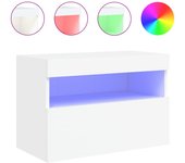 vidaXL Mueble de TV de pared con luces LED 60x30x40 cm, Mueble de Salon, Mueble TV, Mueble TV salon, Mesa de TV, Mueble tele
