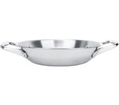 Sartén de acero inoxidable con forma de arco y mango para cocina, restaurante y hogar