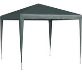 Outsunny Cenador 2,7 x 2,7 m Carpa para Fiestas Carpa de Jardín Carpa de Jardín Carpa para Balcón Terraza Acero Verde Oscuro