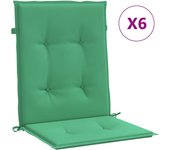 vidaXL Cojín silla jardín respaldo bajo 6 uds tela Oxford Color Antracita,  Gris,  Crema y mas Cojín Decorativo de Asiento Cojines de muebles de salon